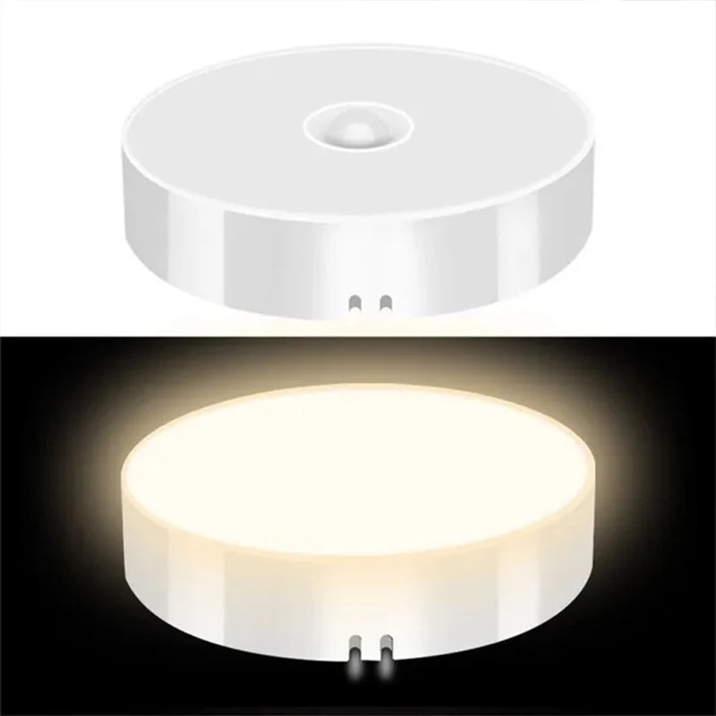 Luz Noturna LED com Sensor de Movimento Recarregável via USB